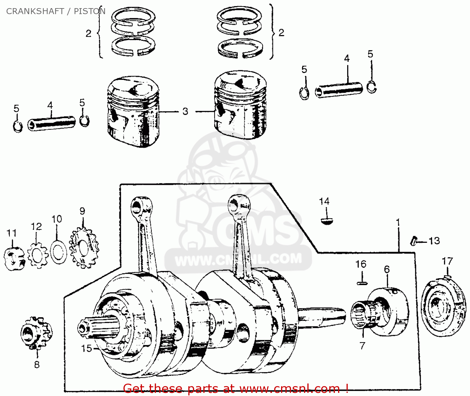 Honda CL77 SCRAMBLER 1965 USA / 305 parts lists and schematics