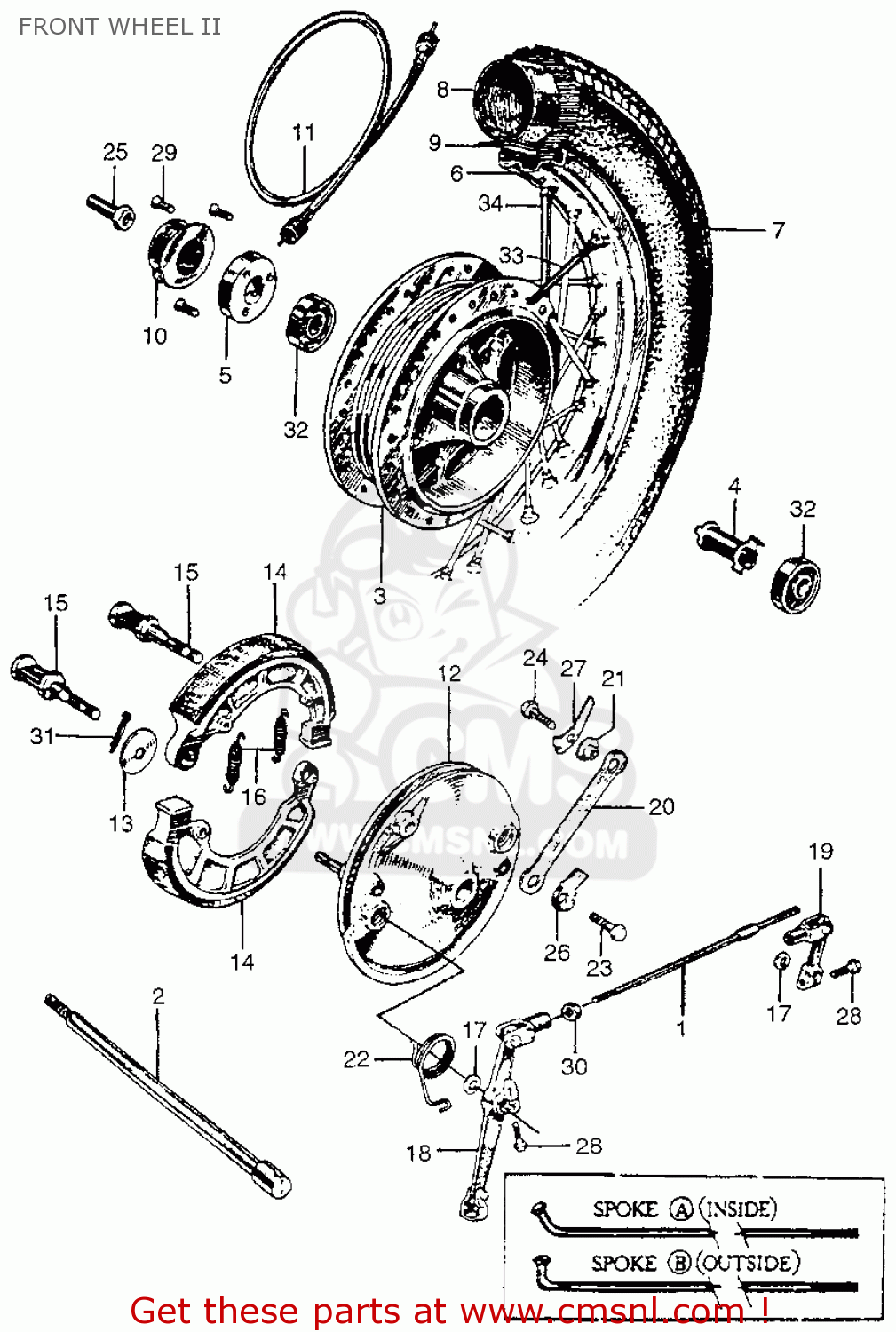 Honda CL77 SCRAMBLER 1965 USA / 305 parts lists and schematics