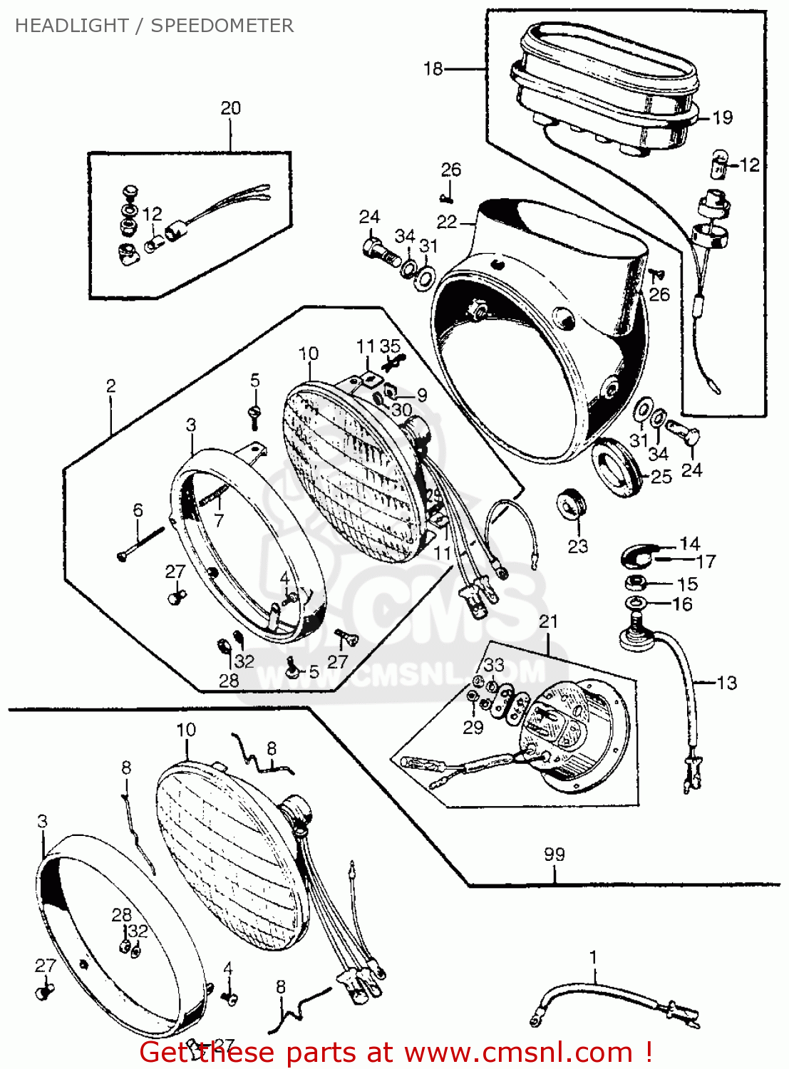 Honda CL77 SCRAMBLER 1965 USA / 305 parts lists and schematics