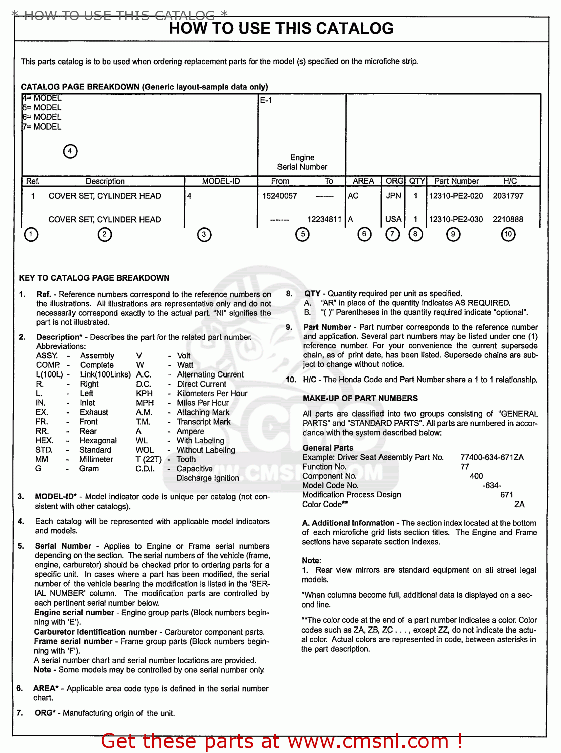 Honda CL77 SCRAMBLER 1965 USA / 305 parts lists and schematics