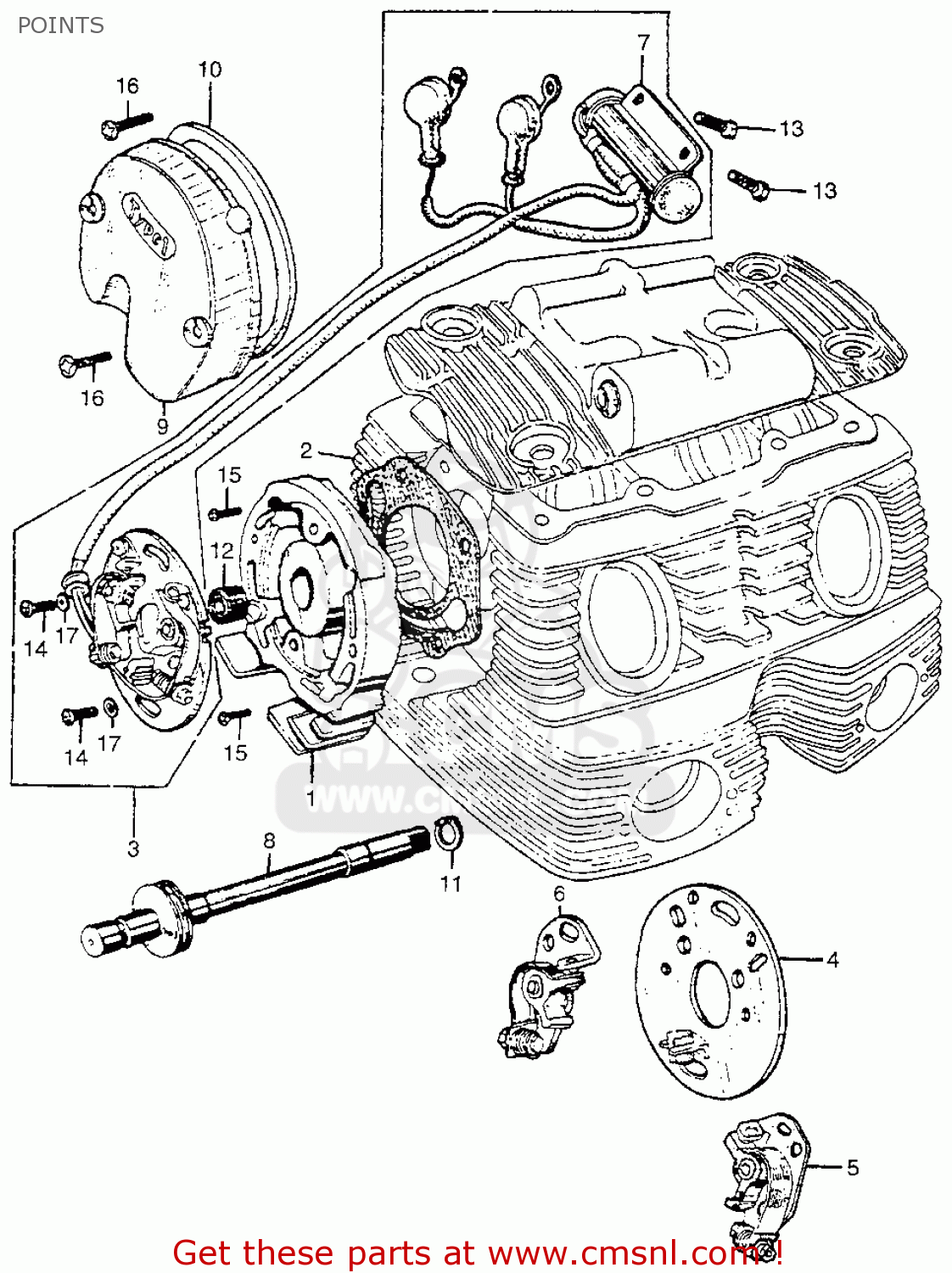 Honda CL77 SCRAMBLER 1965 USA / 305 parts lists and schematics