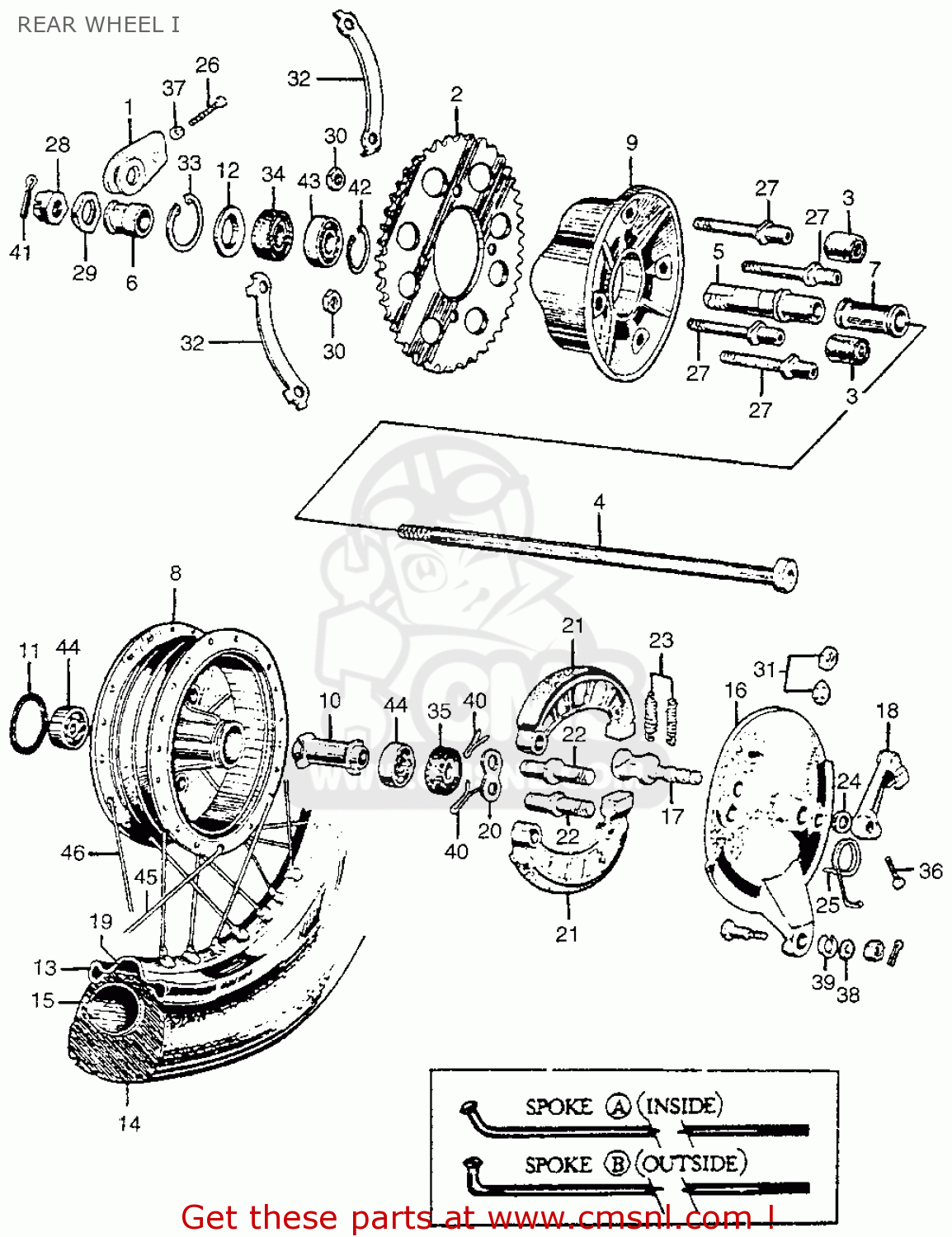 Honda CL77 SCRAMBLER 1965 USA / 305 parts lists and schematics
