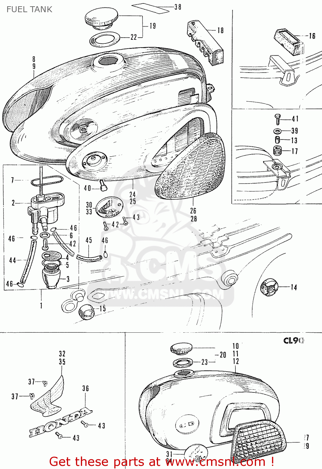 honda cl90 parts