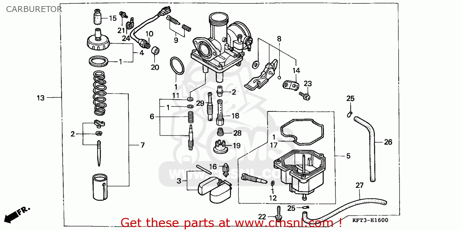 Honda CLR125 CITYFLY 1998 (W) ENGLAND / CMF CARBURETOR - buy CARBURETOR ...