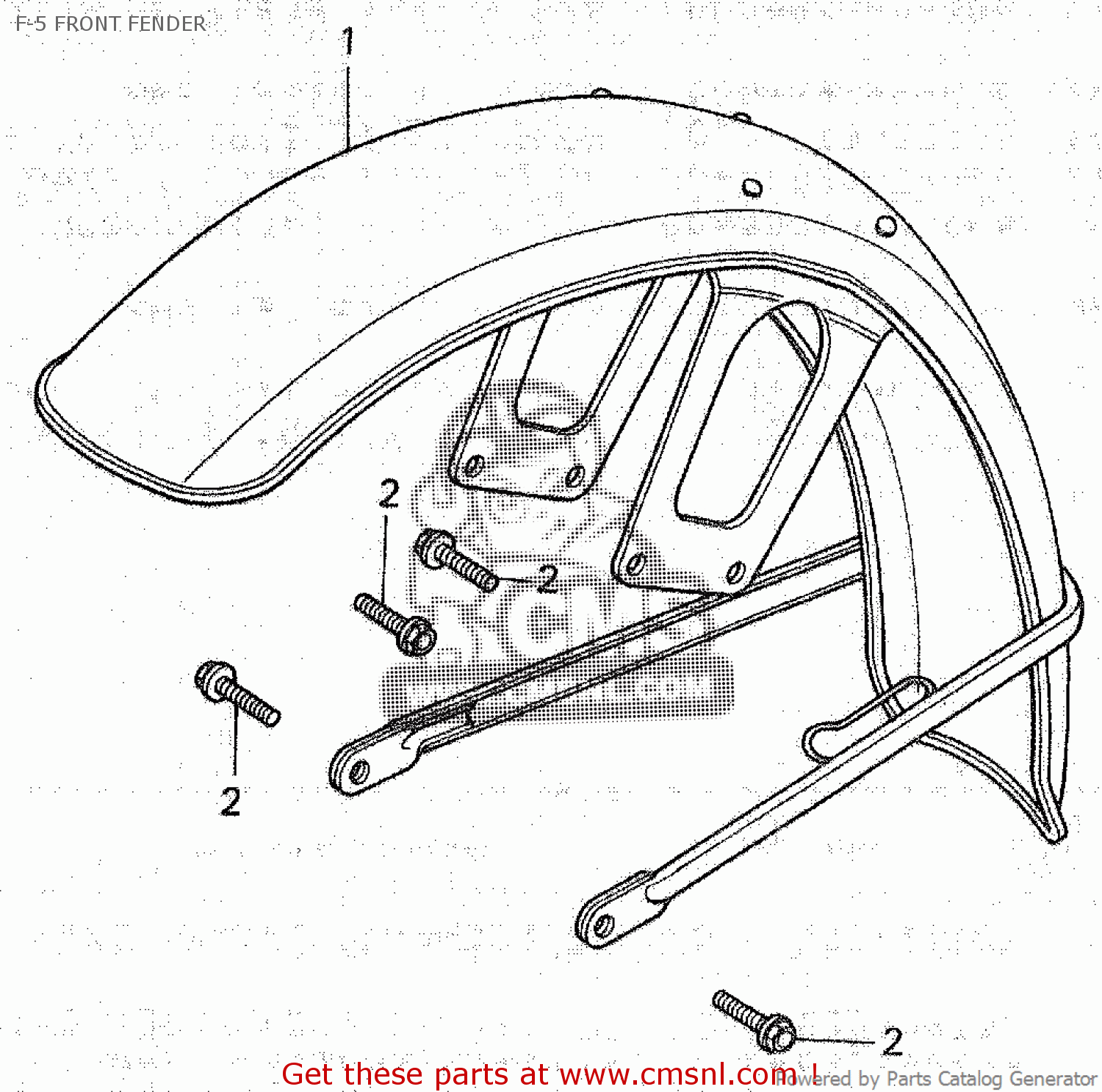 Honda CM125T FRANCE F-5 FRONT FENDER - buy F-5 FRONT FENDER spares online