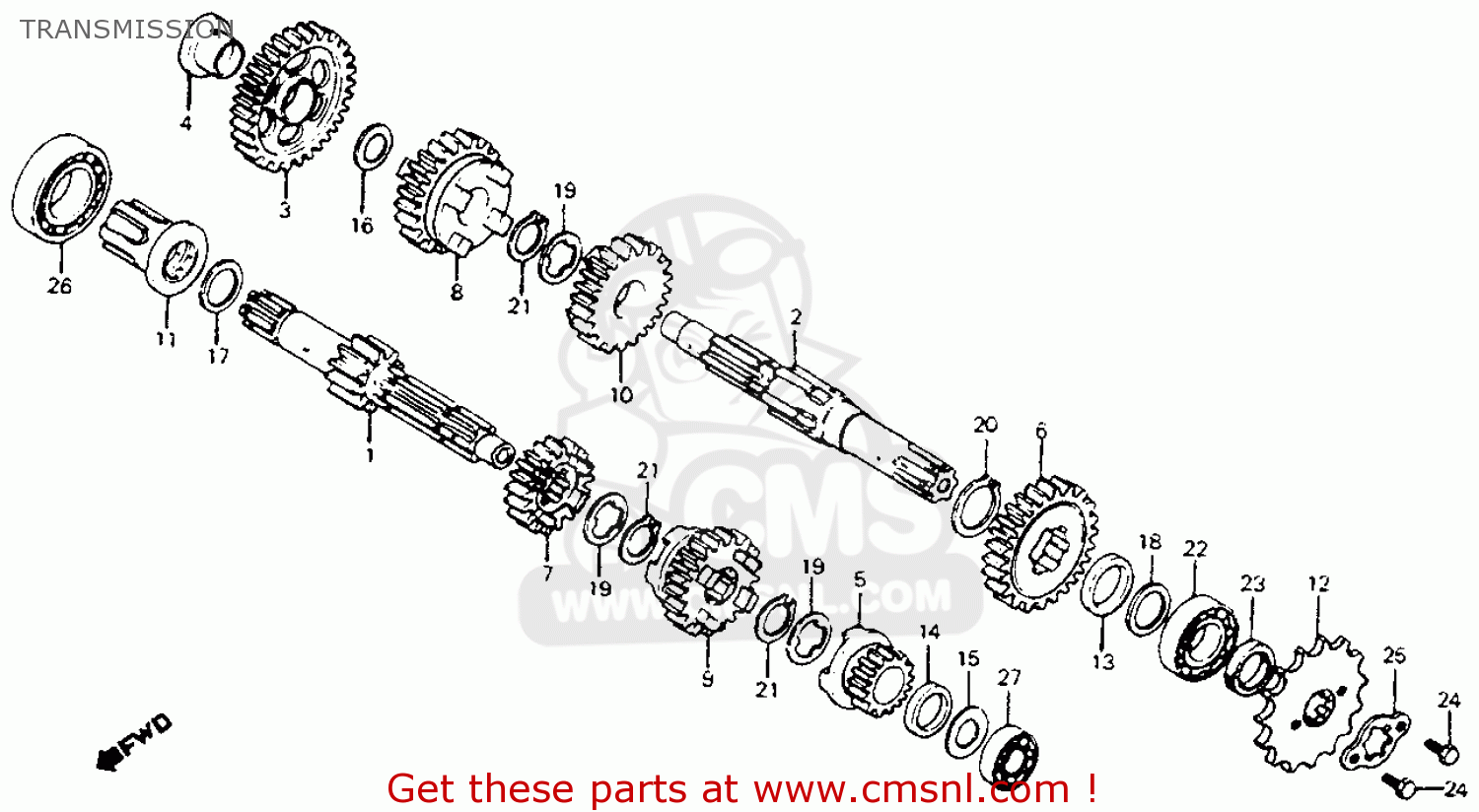 Honda Cm200t Twinstar 1981 B Usa Transmission