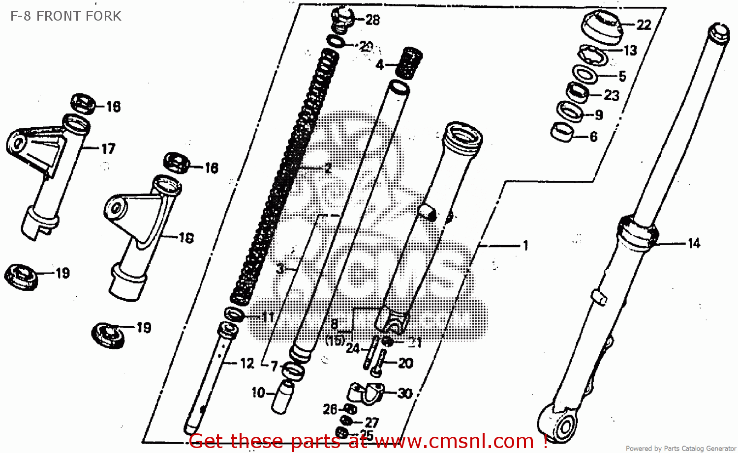 Honda Cm250t 1981 B England F 8 Front Fork Buy F 8 Front Fork Spares Online