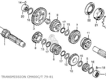 Honda Cm400t 1980 (a) Usa Parts Lists And Schematics