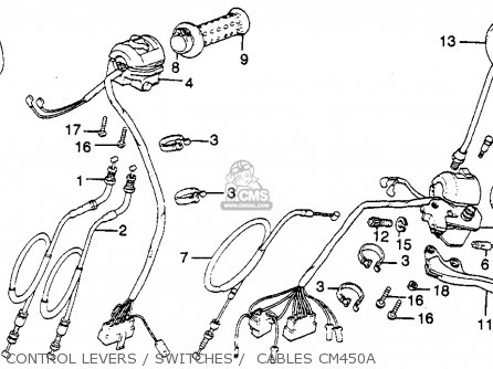 Honda CM450A HONDAMATIC 1983 (D) USA parts lists and schematics