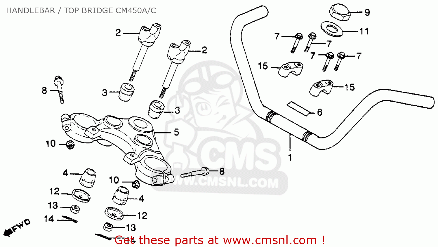 Honda Honda CM450A HONDAMATIC 1983 (D) USA parts lists and schematics