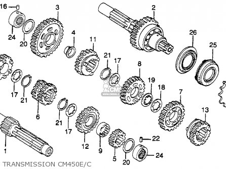 Honda CM450E 1982 (C) USA parts lists and schematics