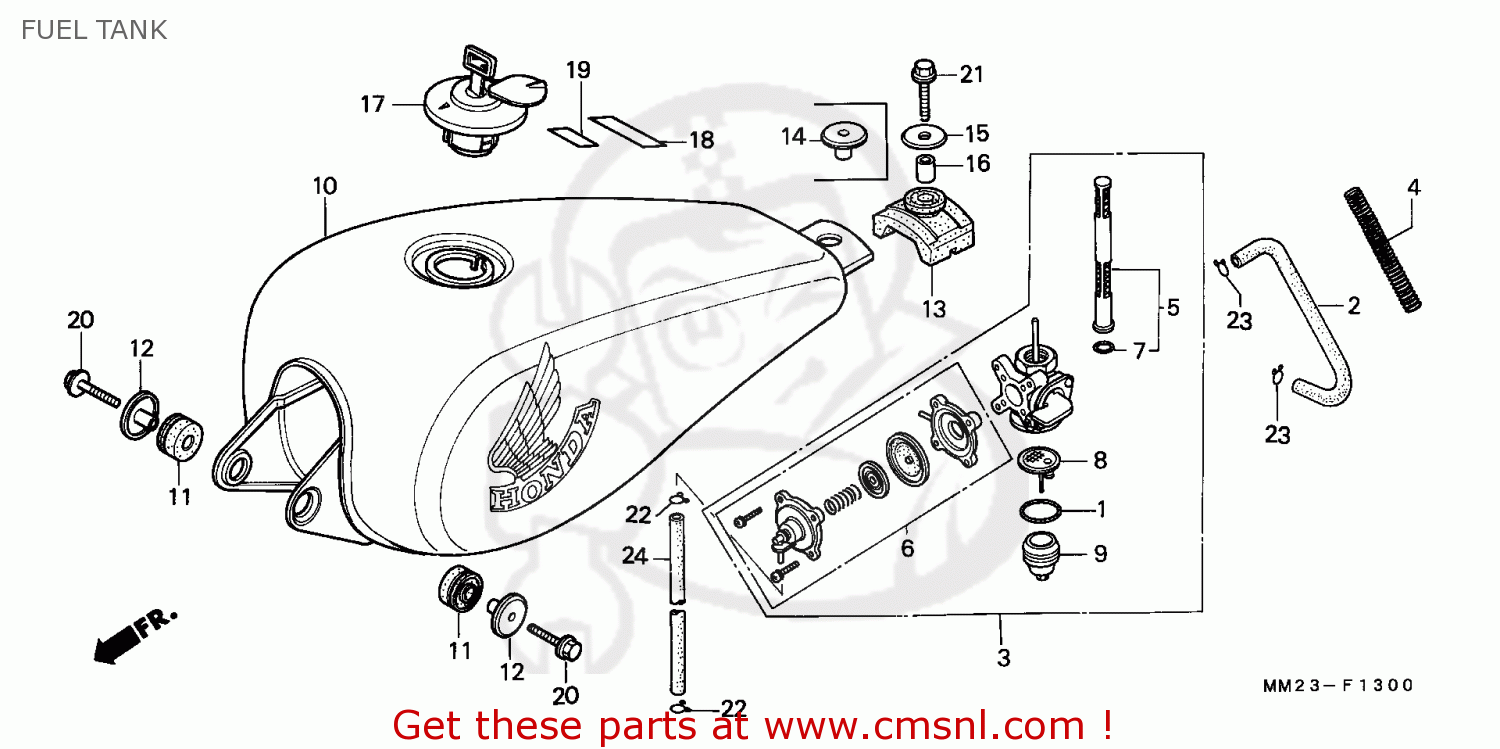 Honda CMX450C REBEL 1986 (G) CANADA / MKH FUEL TANK - buy FUEL TANK ...