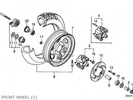 Honda CN250 HELIX 1986 (G) CANADA / KPH parts lists and schematics