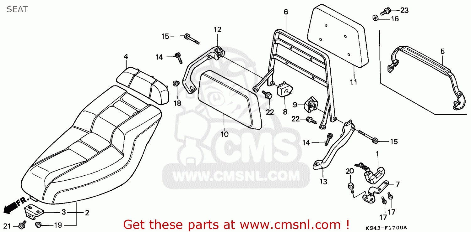 Honda CN250 HELIX 1990 (L) ENGLAND MPH SEAT - Buy SEAT Spares Online