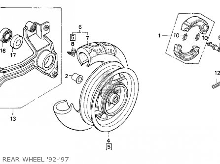Rear Brake Shoes For Honda CN250 Fusion Helix 1992-2001 - Foto 4