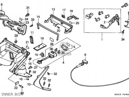 Honda CN250 HELIX 1994 (R) FRANCE KPH parts lists and schematics