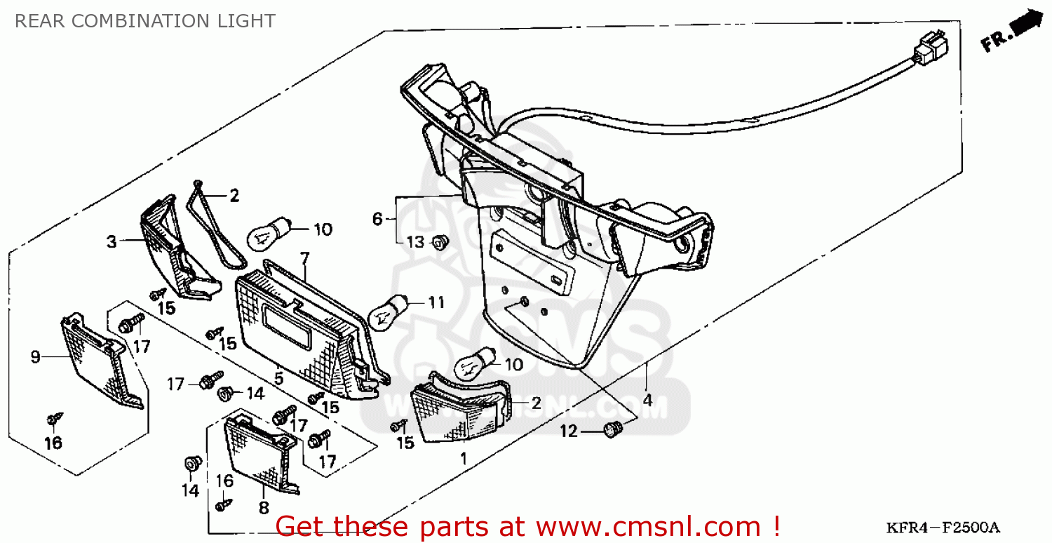Honda CN250 HELIX 2000 (Y) USA REAR COMBINATION LIGHT - buy REAR