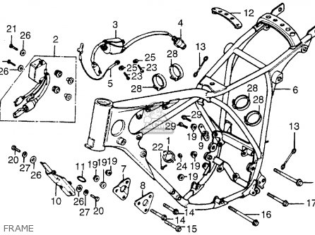 Honda CR125M2 ELSINORE 1976 USA parts lists and schematics