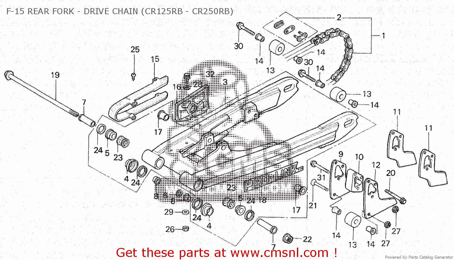 Guide Chaîne Honda CR 125, 250 R (2000 - 2004), CRF 450 R... - Pièce - Foto 6