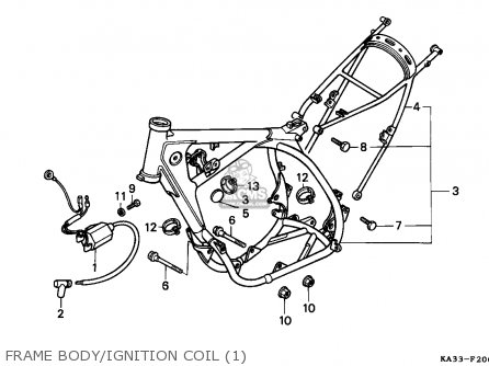 Honda CR125R 1984 (E) EUROPEAN DIRECT SALES / CMF parts lists and ...