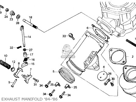 Honda CR125R 1986 (G) USA parts lists and schematics