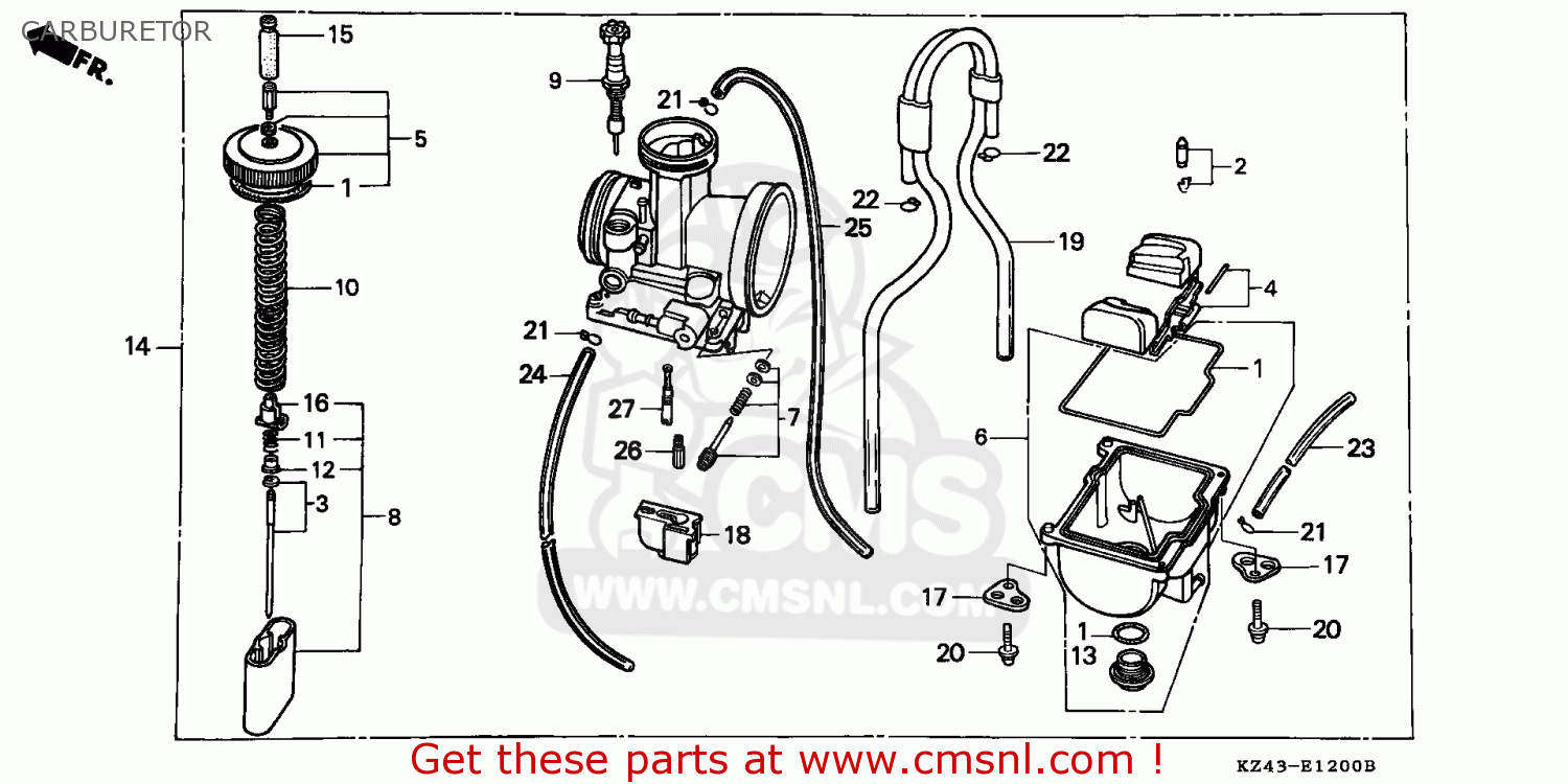 Honda CR125R 1997 (V) EUROPEAN DIRECT SALES / CMF CARBURETOR - buy