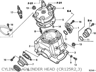 Honda CR125R 2002 (2) CANADA パーツリストと回路図