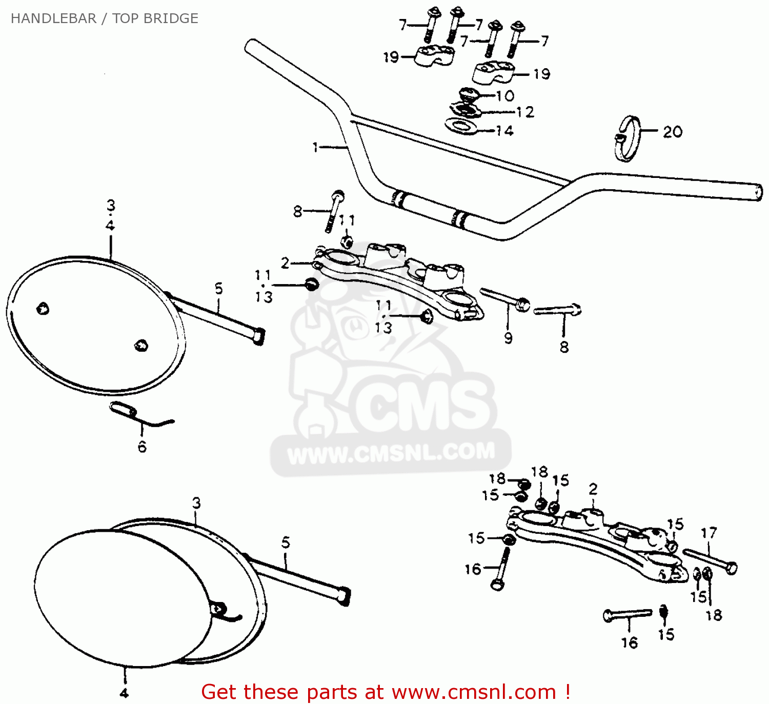 Honda Honda CR250M ELSINORE 1975 M1 USA parts lists and schematics