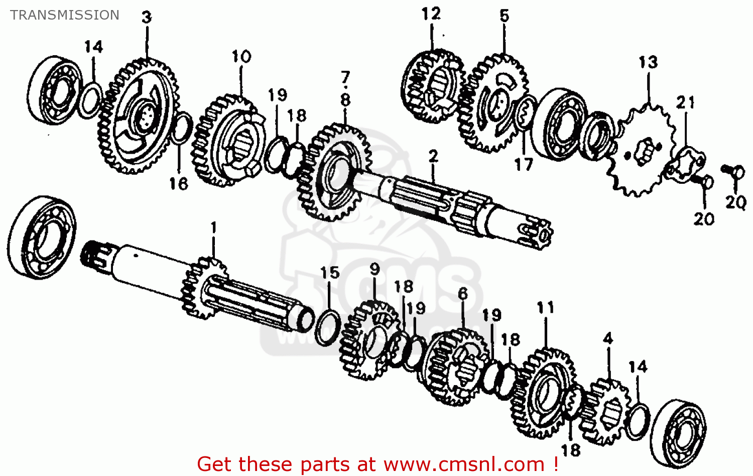 Honda Honda CR250M ELSINORE 1975 M1 USA parts lists and schematics