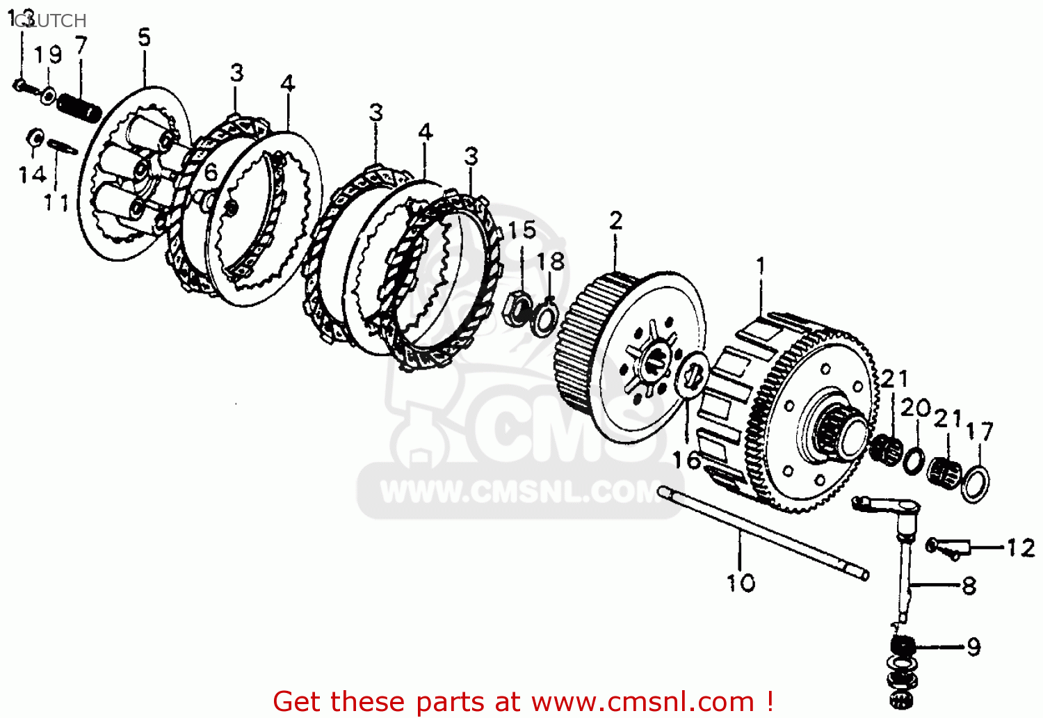 Honda CR250M ELSINORE 1976 USA parts lists and schematics