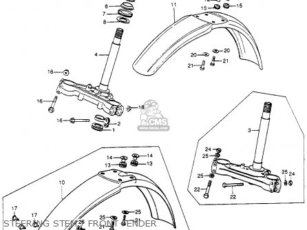 Honda CR250M ELSINORE 1976 USA parts lists and schematics