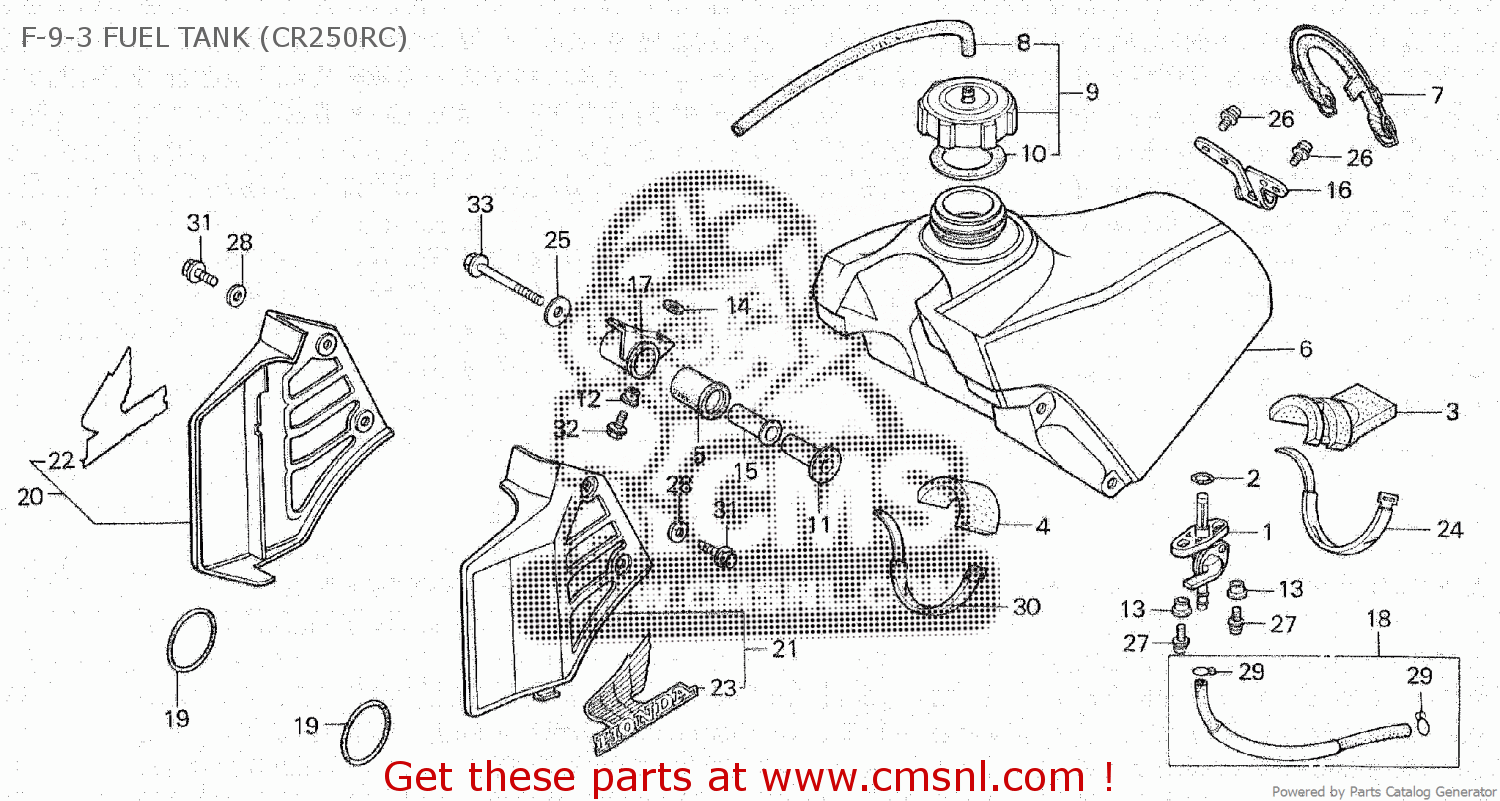 Honda Cr250r 1982 C F 9 3 Fuel Tank Cr250rc Buy F 9 3 Fuel Tank