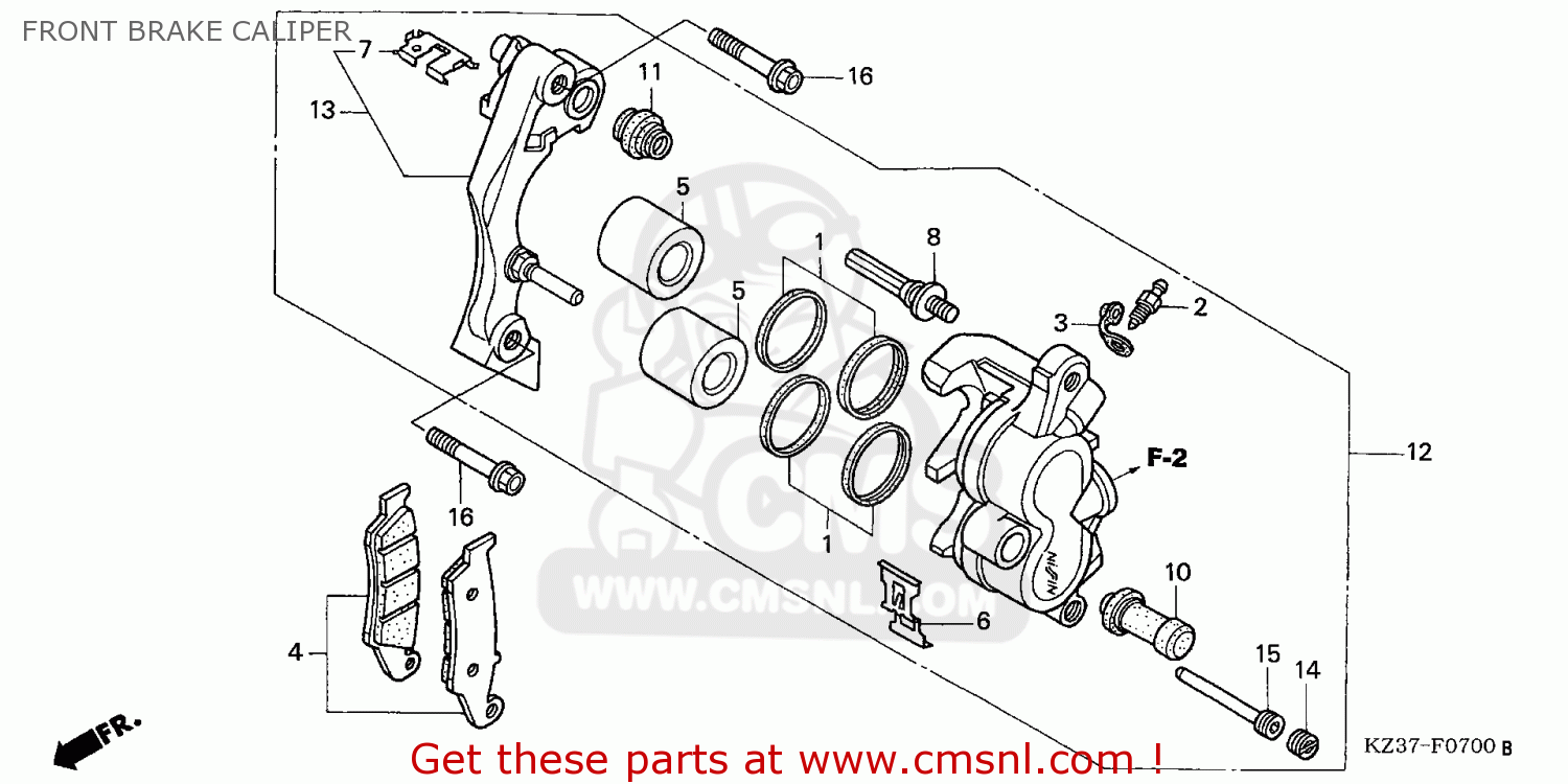 Honda CR250R 2005 (5) EUROPEAN DIRECT SALES FRONT BRAKE CALIPER - buy ...