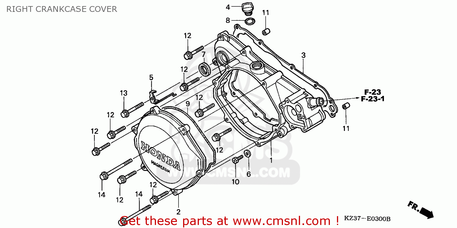 Honda CR250R 2006 (6) EUROPEAN DIRECT SALES / CMF RIGHT CRANKCASE COVER