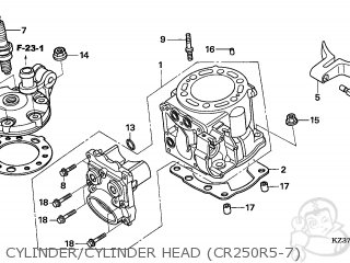 CYLINDER/CYLINDER HEAD (CR250R5-7) - CR250R 2007 (7) AUSTRALIA