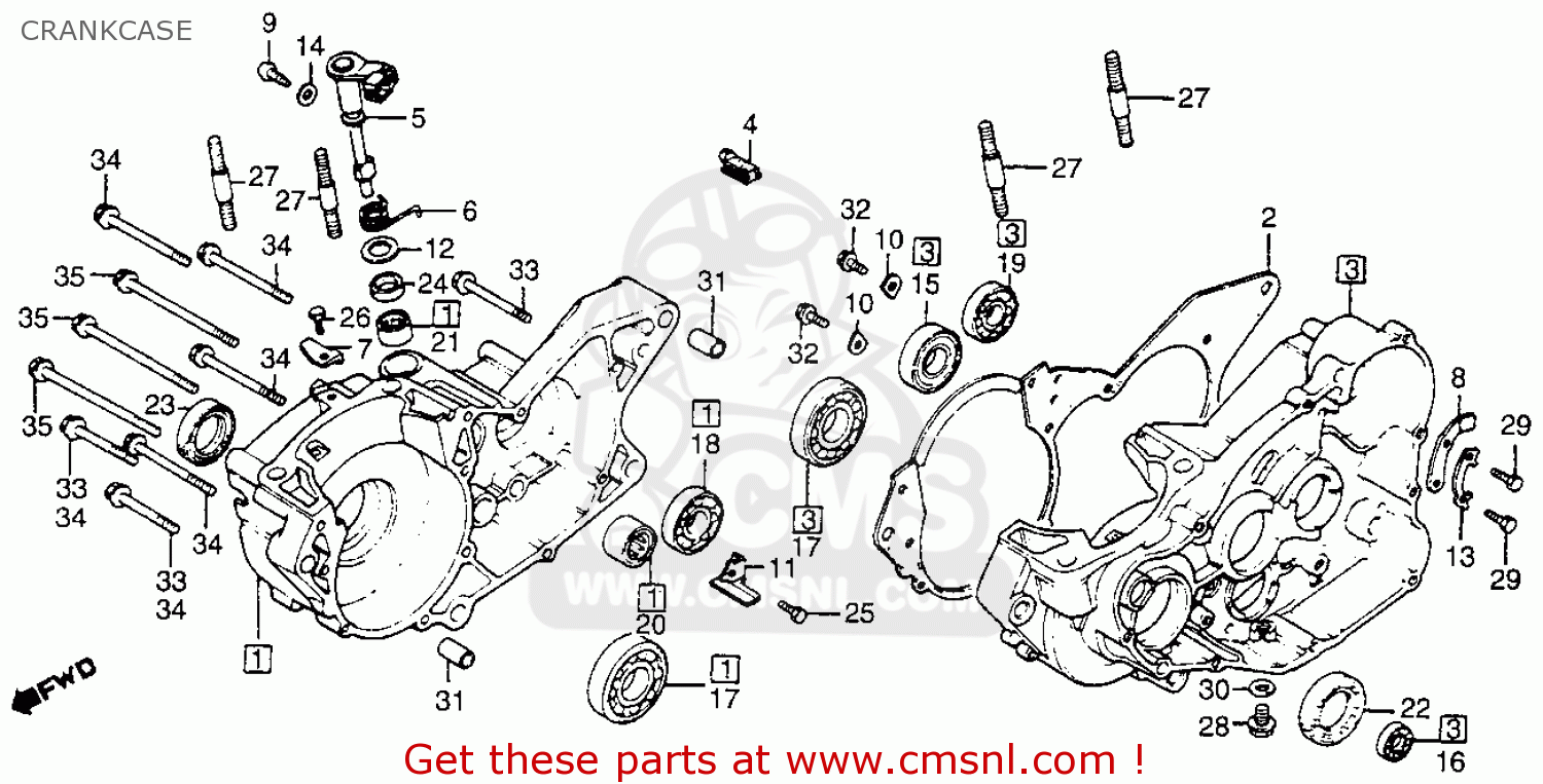Honda CR250R ELSINORE 1982 (C) USA parts lists and schematics