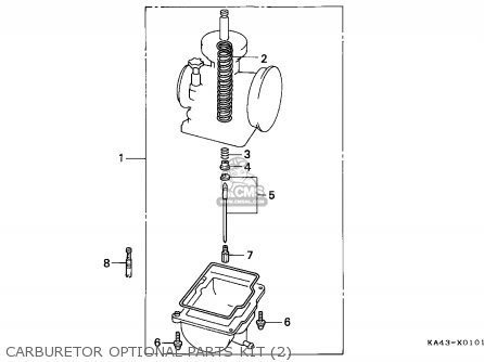 CARBURETOR OPTIONAL PARTS KIT (2) - CR250R ELSINORE 1989 (K) CANADA