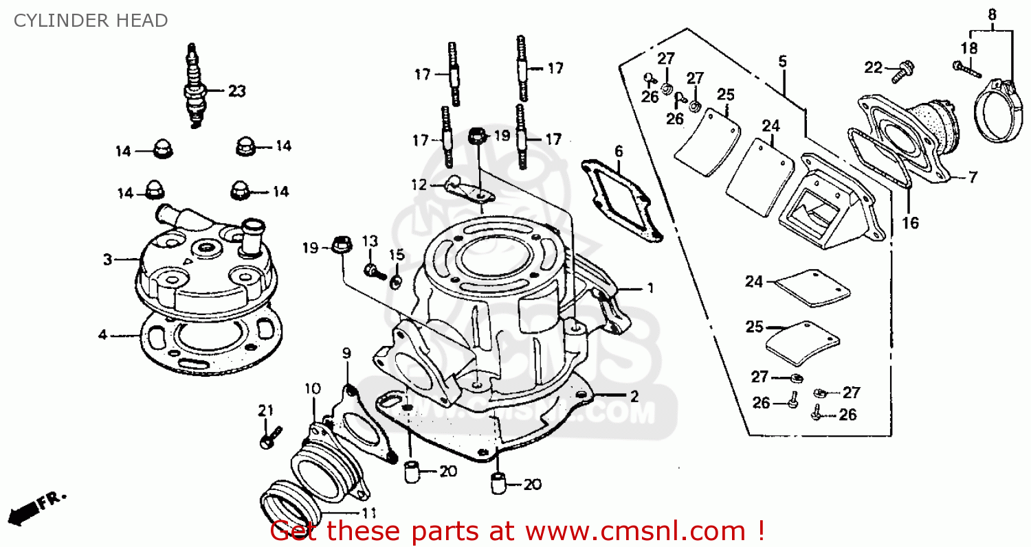 honda cr80r 1993 p usa cylinder head buy cylinder head spares online rh cmsnl com