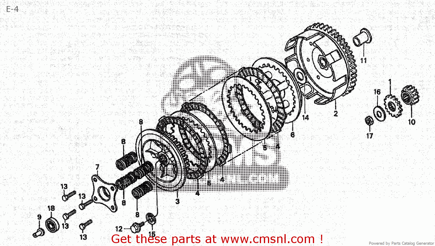 Honda CR80R 1996 (T) JAPAN HE04220 E4 buy E4 spares online