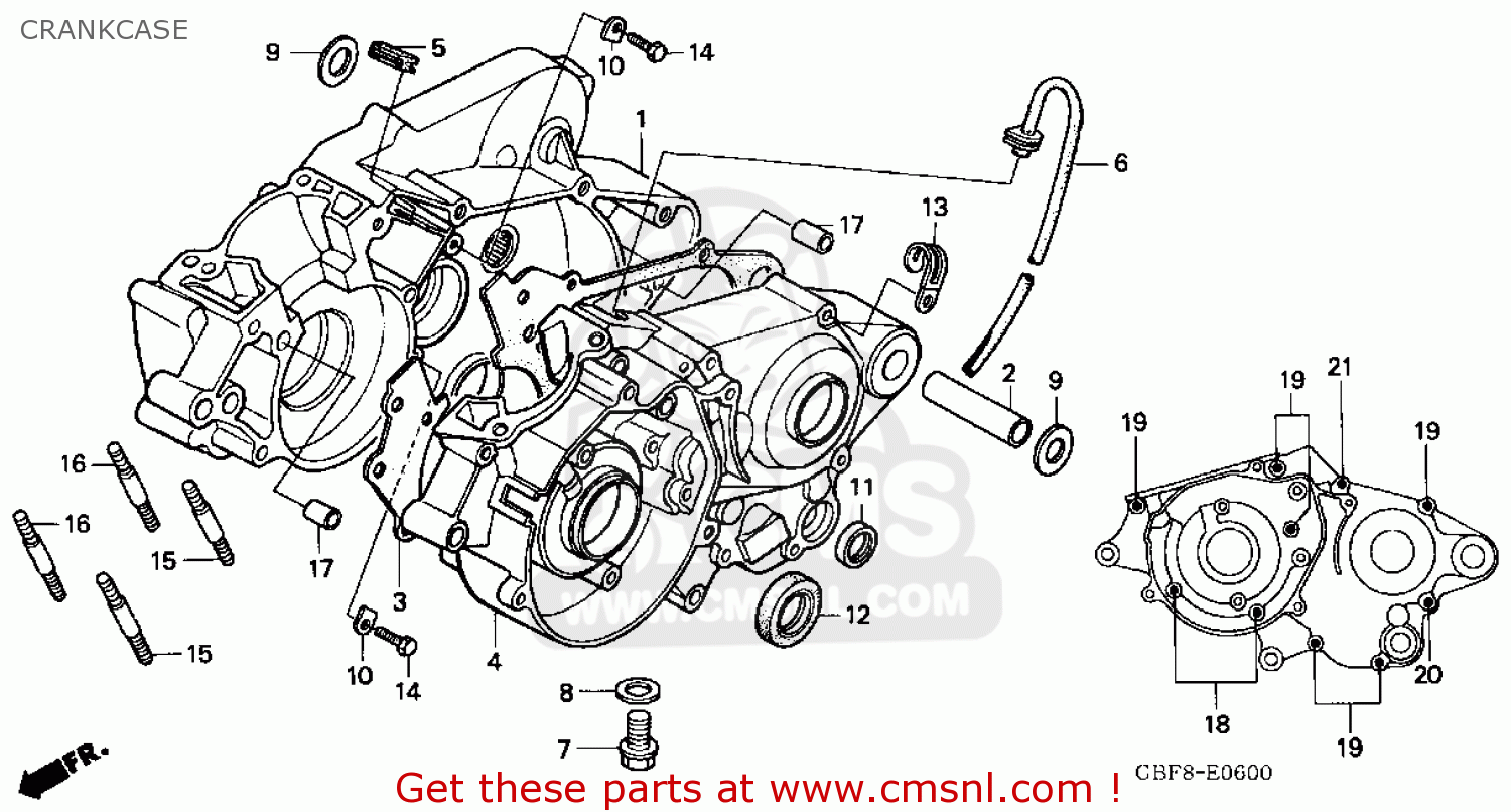 Honda CR85R 2004 (4) USA CRANKCASE - buy CRANKCASE spares online