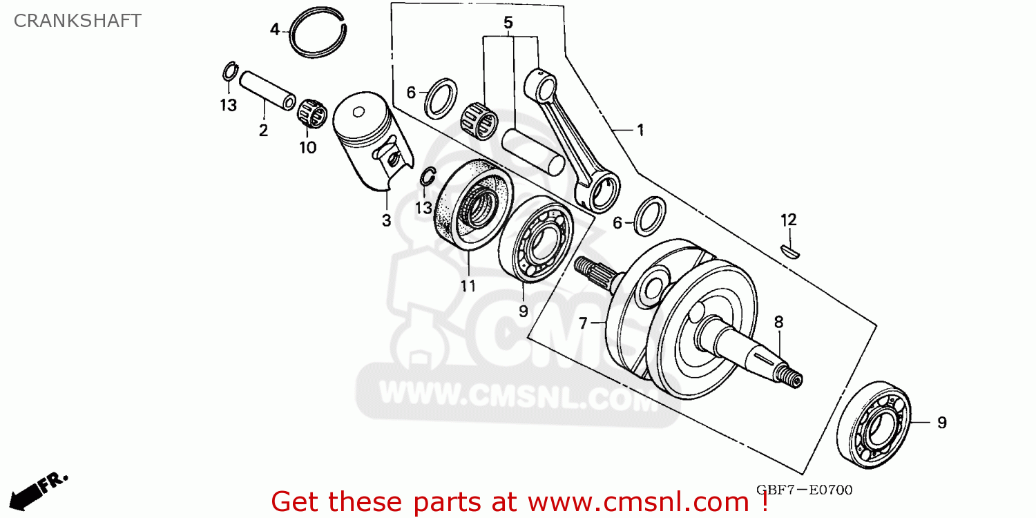 CRANKSHAFT CR85RB 2006 (6) AUSTRALIA / T19