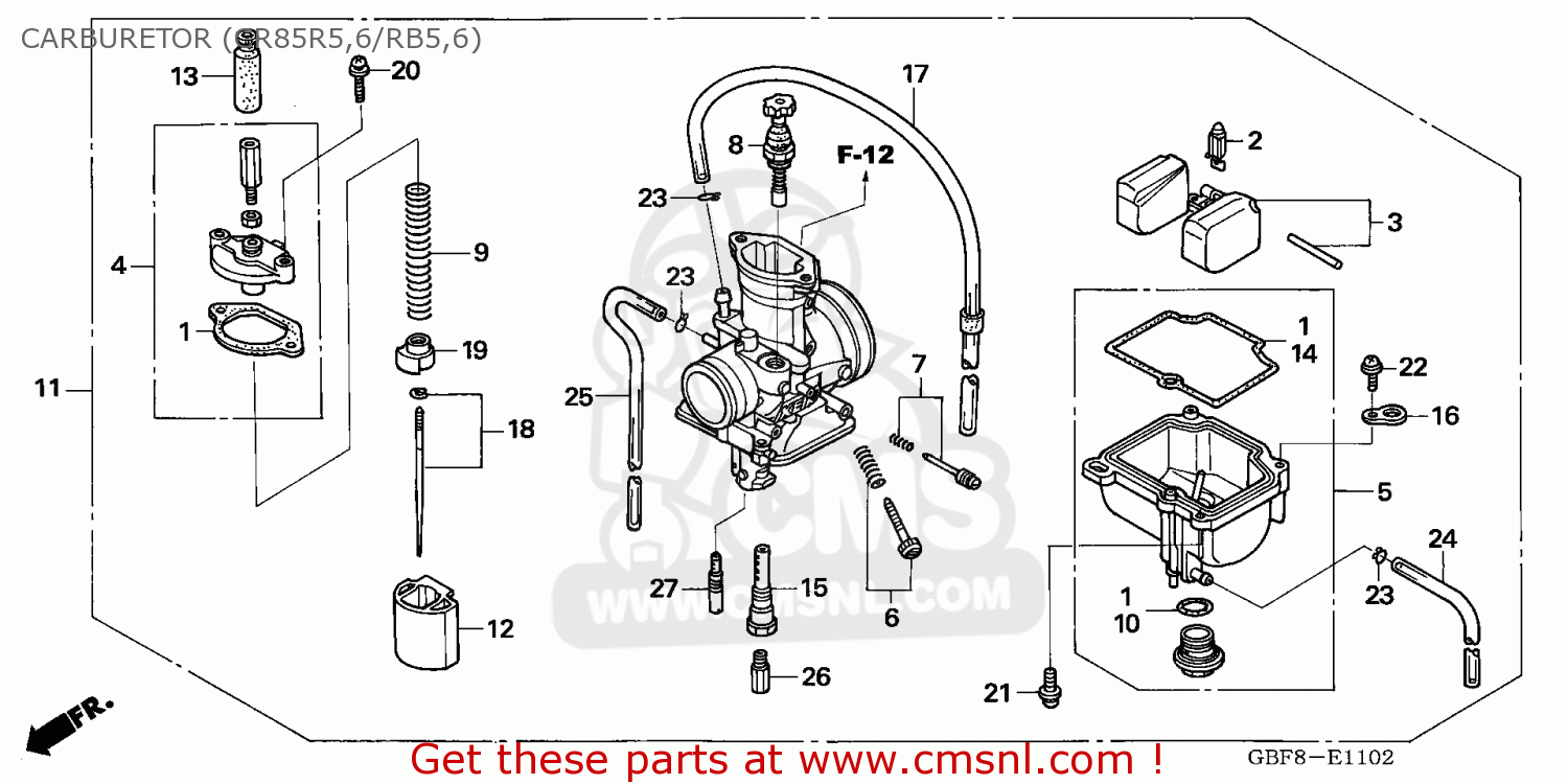 CARBURETOR (CR85R5,6/RB5,6) CR85RB 2006 (6) AUSTRALIA / T19