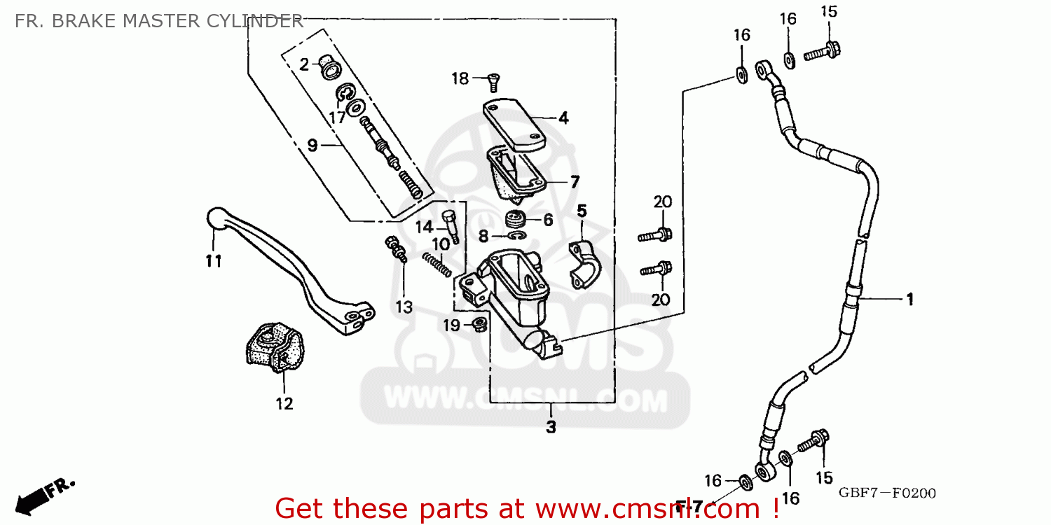 FR. BRAKE MASTER CYLINDER CR85RB 2006 (6) AUSTRALIA / T19