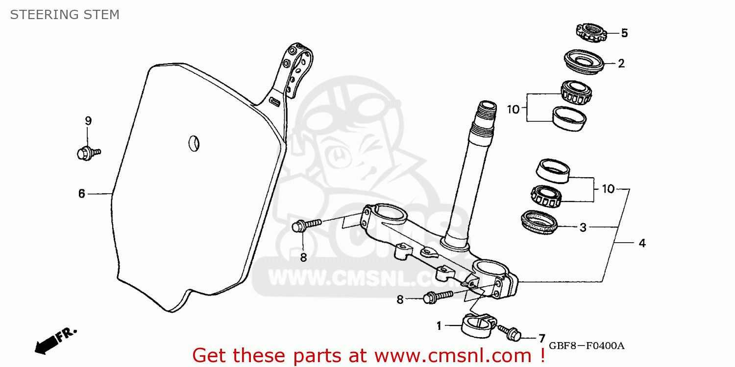 STEERING STEM CR85RB 2006 (6) AUSTRALIA / T19