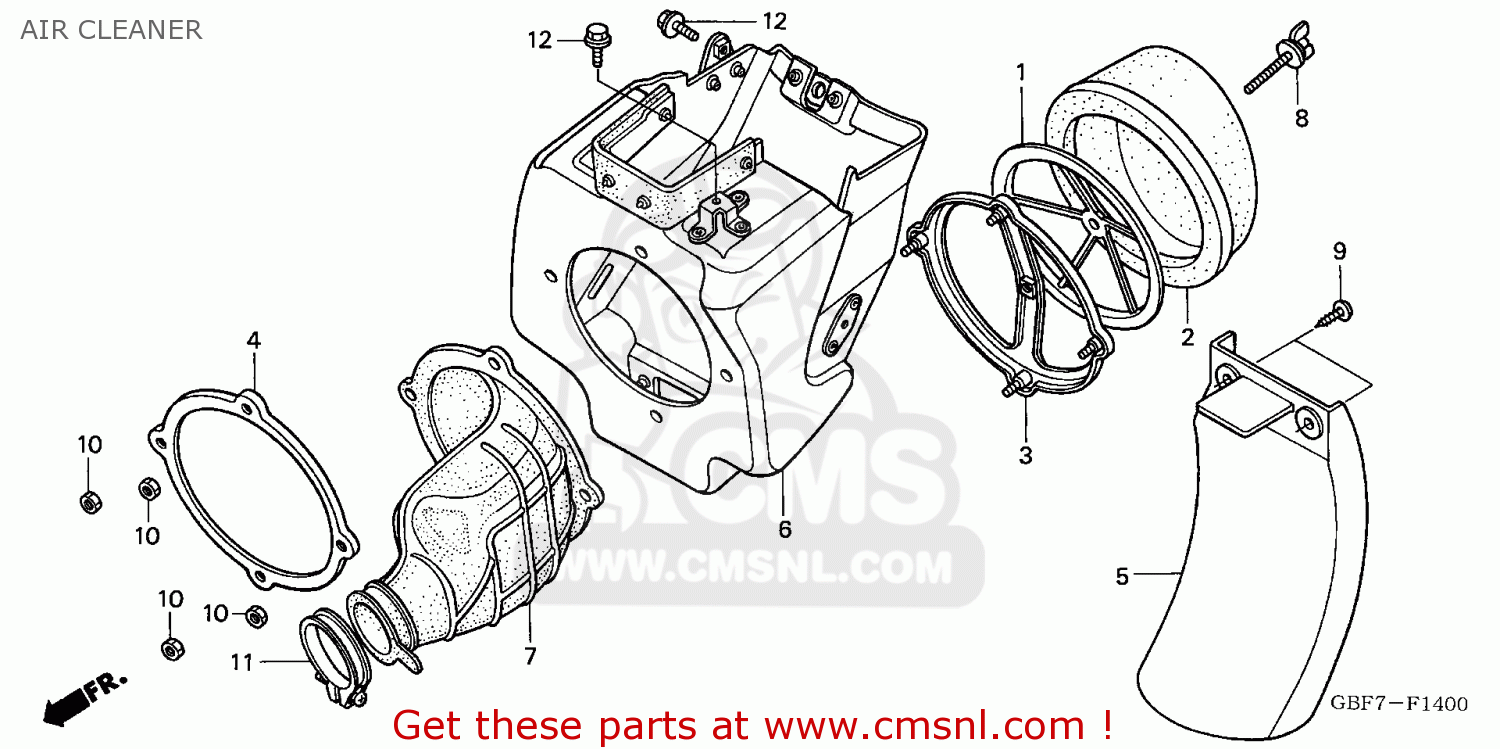 AIR CLEANER CR85RB 2006 (6) AUSTRALIA / T19