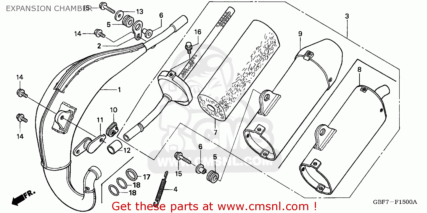 EXPANSION CHAMBER CR85RB 2006 (6) AUSTRALIA / T19