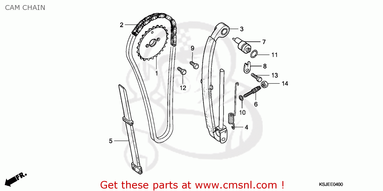 Honda CRF100F 2008 (8) AUSTRALIA CAM CHAIN buy CAM CHAIN spares online