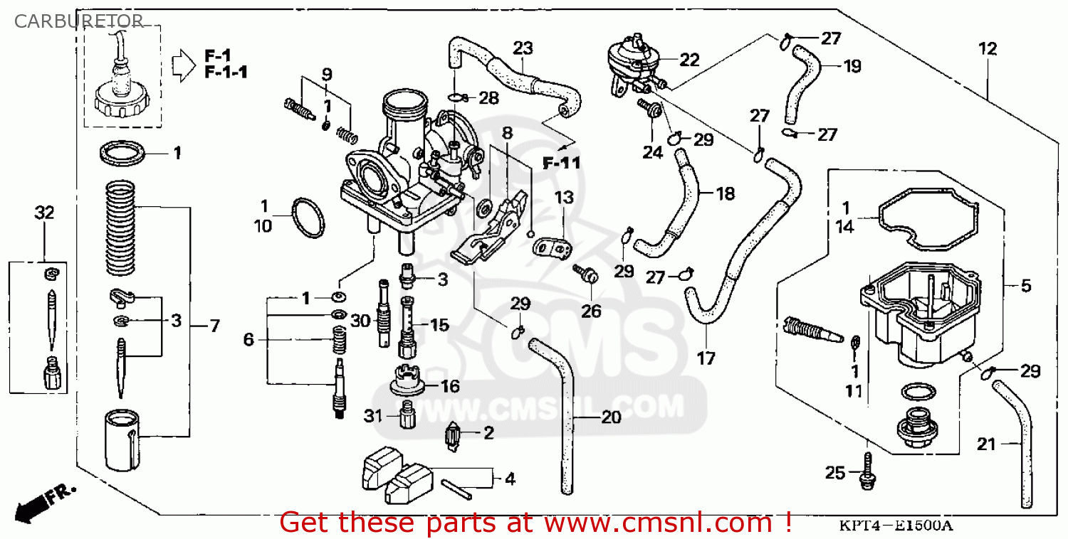 Honda CRF150F 2003 (3) USA CARBURETOR - buy CARBURETOR spares online