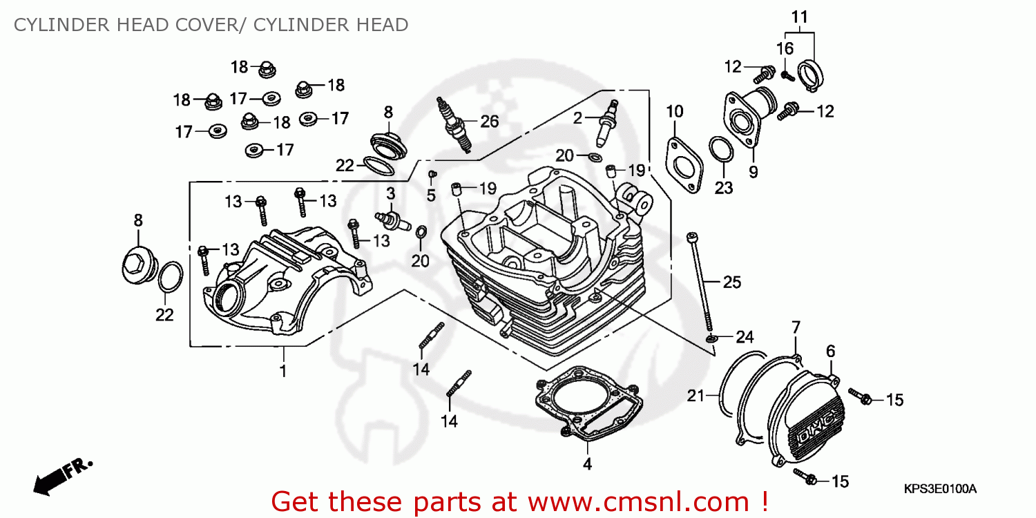 Honda CRF230F 2004 (4) AUSTRALIA CYLINDER HEAD COVER/ CYLINDER HEAD ...