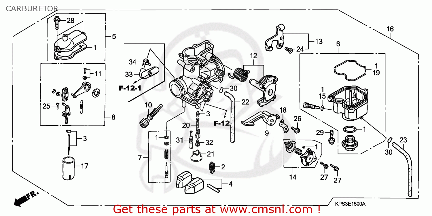 Honda CRF230F 2009 (9) AUSTRALIA CARBURETOR - buy CARBURETOR spares online